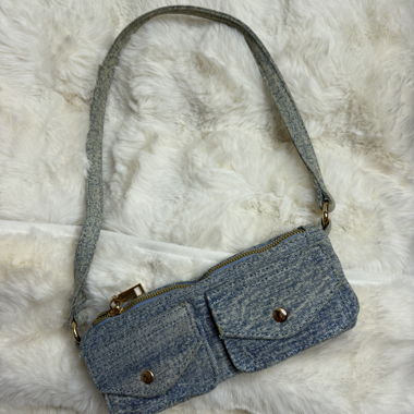 Sac baguette en jean