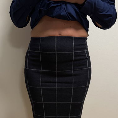 Jupe crayon élastique C&A XS Bleu à carreaux