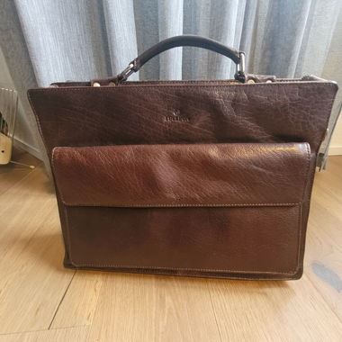 Cartella in pelle Lucleon marrone