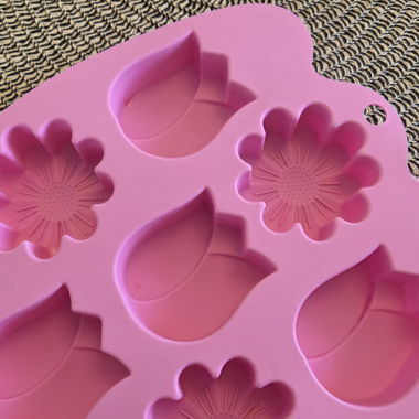 Pinke Silikonform Blume