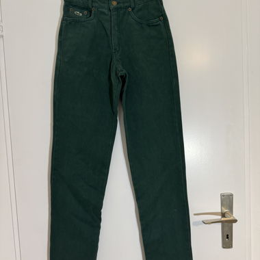 Lacoste green cotton jeans Small