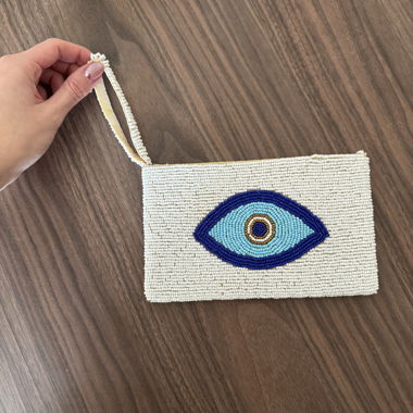 Pouch Clutch evil eye 