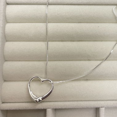 Silver 925 chain heart