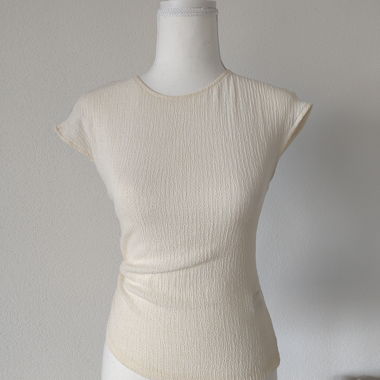 Top crema con arricciatura Pull&Bear