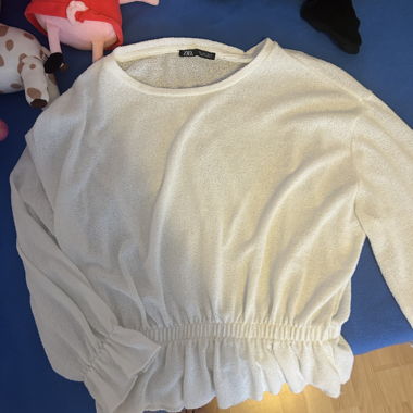 Maglione in maglia Zara bianco