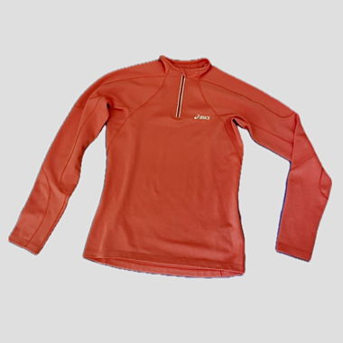 ASICS red zip up top
