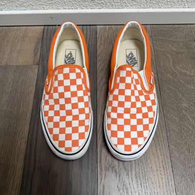Vans Slip-On a scacchi arancioni 42,5