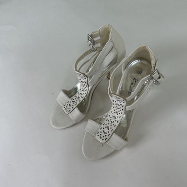 Sandali bianchi con tacco EU 38