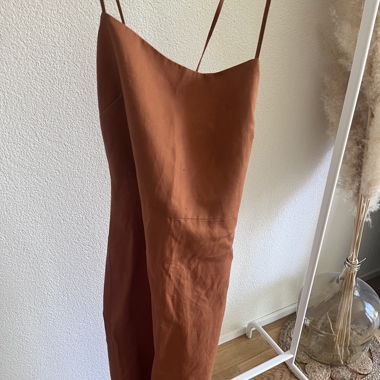 ZARA Leinenkleid Terracotta