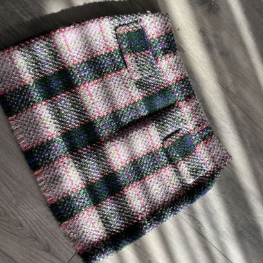 Please Tweed Mini Skirt checked M