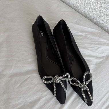 Zara embellished flats