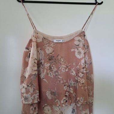 Top Mango Suit floreale con bretelle taglia S