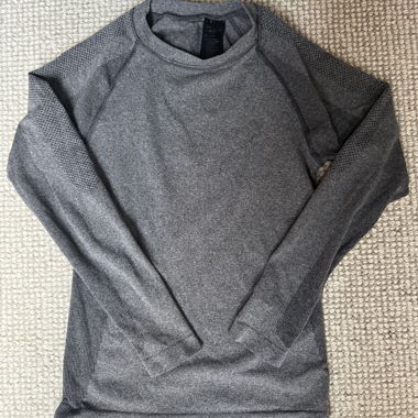 Grey Long-Sleeve Performance Shirt