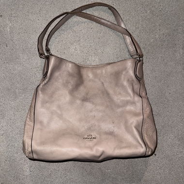 Coach Lederhandtasche Beige