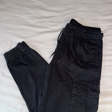 Pull&Bear black cargo jogger pants 