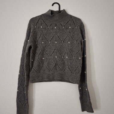 Maglione grigio TALLY WEiJL con perline Taglia M
