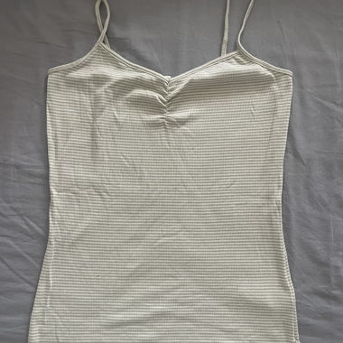 Ribbed spaghetti top