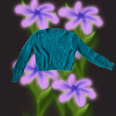 Maglione peluche con effetto pelo