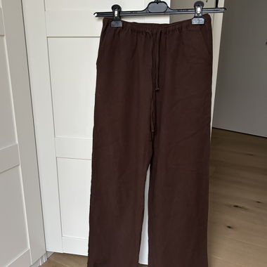Brown Wide-Leg Pants