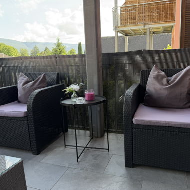 Outdoor Armchair with Woven Resin