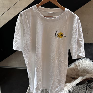 T-shirt Karl Kani Smiley blanc