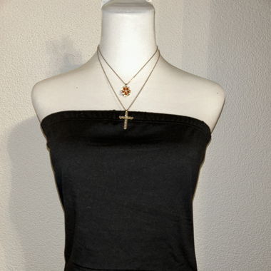 Schwarzes Langes Tube Top (L)