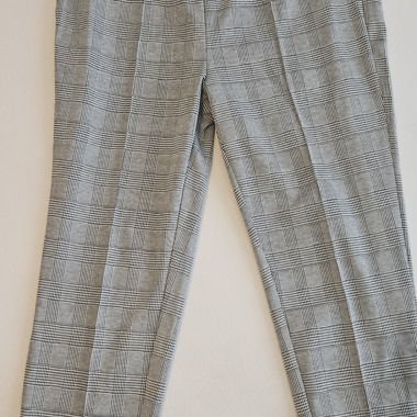 Pantalon de détente pour femme à carreaux gris