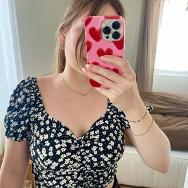 Crop Top with Puff Sleeves