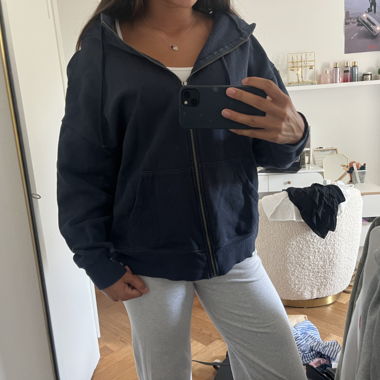 zip up con stampa sul retro