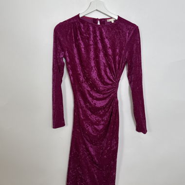 Velours-Langarmkleid