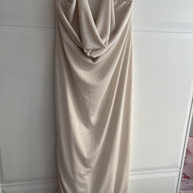 Beige slip dress
