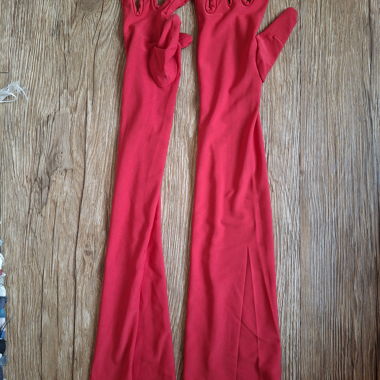 Gants longs rouges de costume