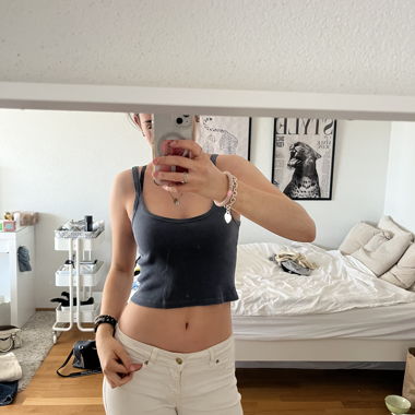 Dark Blue Rib Top Brandy melville