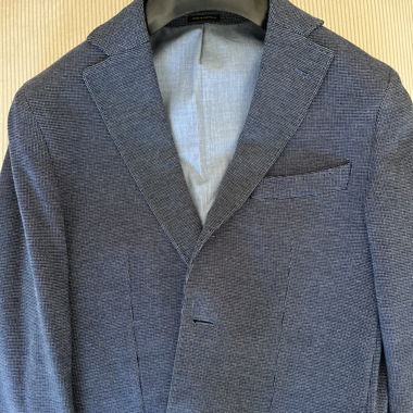 Blazer homme bleu clair à motifs