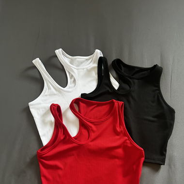 3 tops rouge/blanc/noir