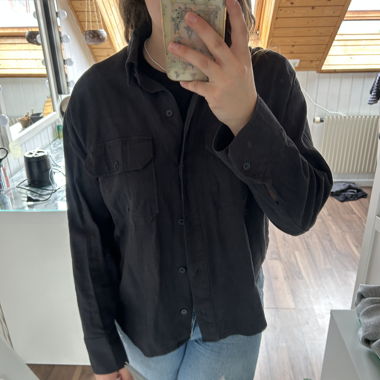 H&M schwarze Hemdbluse XS