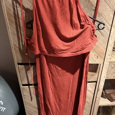 Red Spaghetti Strap Two-Piece Set