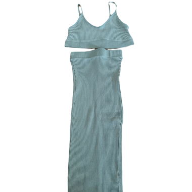 Green skirt and top set