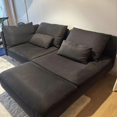 Dunkles modulares Sofa-Set