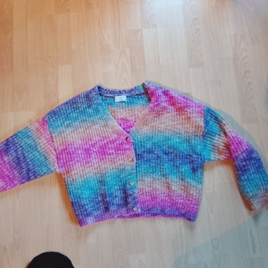Cardigan in maglia multicolore