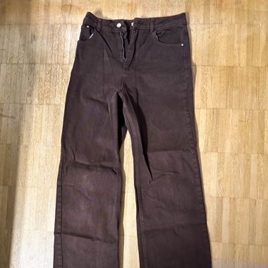 Braune Straight Leg Jeans