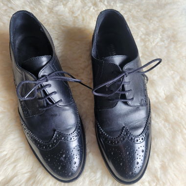 Derby in pelle nera - Scarpe derby in pelle nera