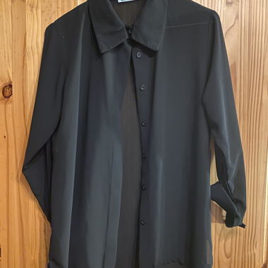 Black sheer blouse