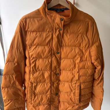Barbour orange puffer jacket