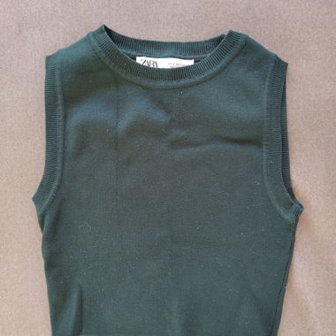 Haut tricoté sans manches Zara S