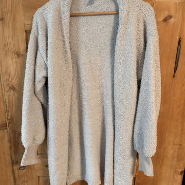 Cardigan in pile grigio