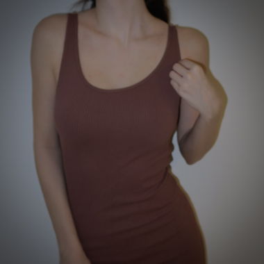 Brown stretch dress