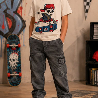 Kinder-T-Shirt Skateboard