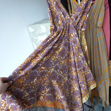 Robe à fines bretelles à motifs
