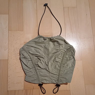 Sage green backless ajustable crop top